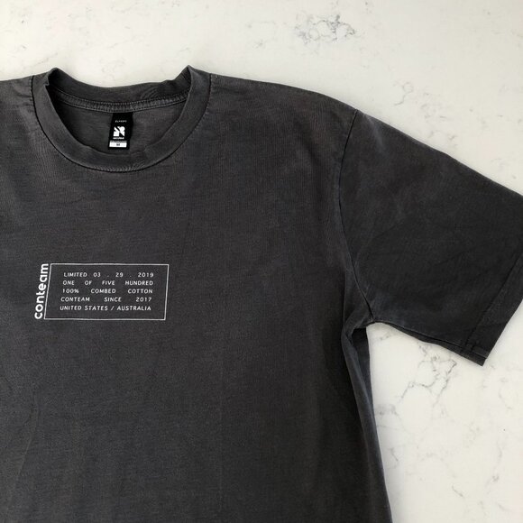 Ascolour Classic Graphic Casual Crew Neck Short Sleeve Cotton T Shirt Gray Sz M - Picture 5 of 12